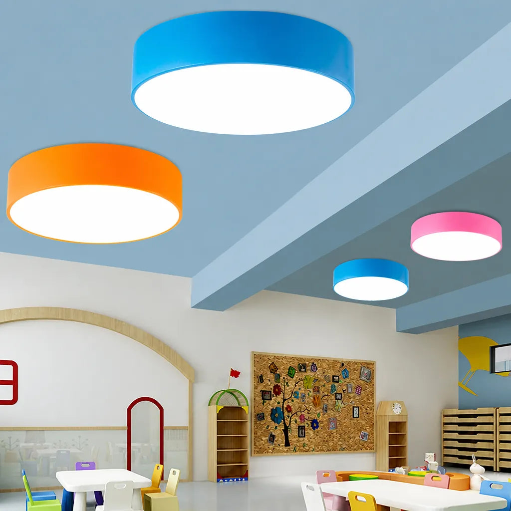 Lumacro - Colourful Round Flush Ceiling Light Fixture