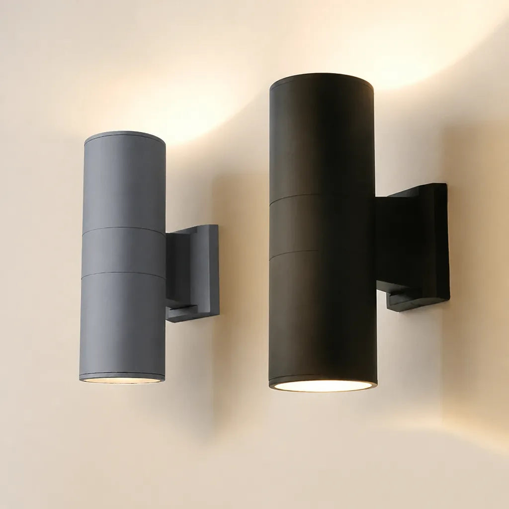 Vexolar - Up Down Outdoor Wall Light Cylindrical - Black