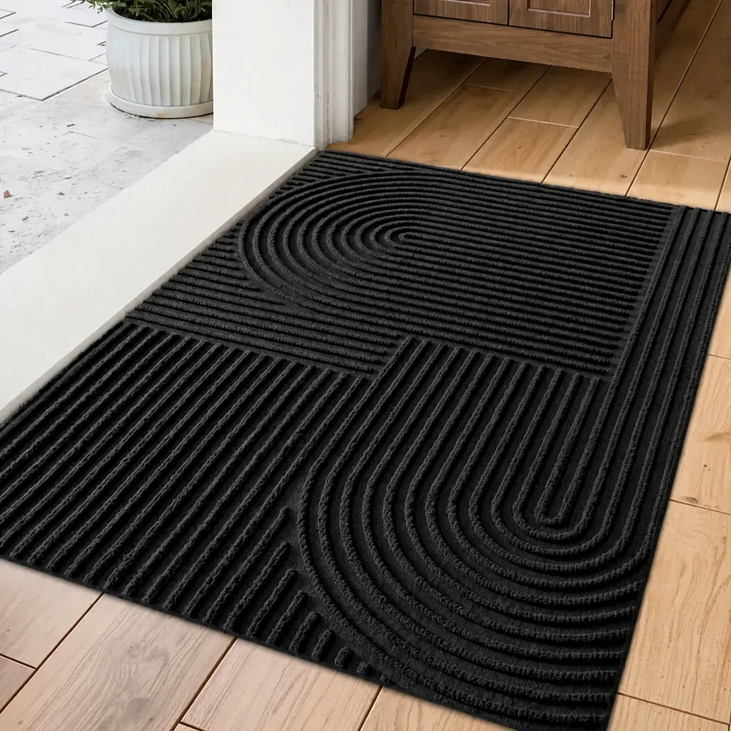 Lineara - Absorbent Washable Indoor Floor Mat - Charcoal