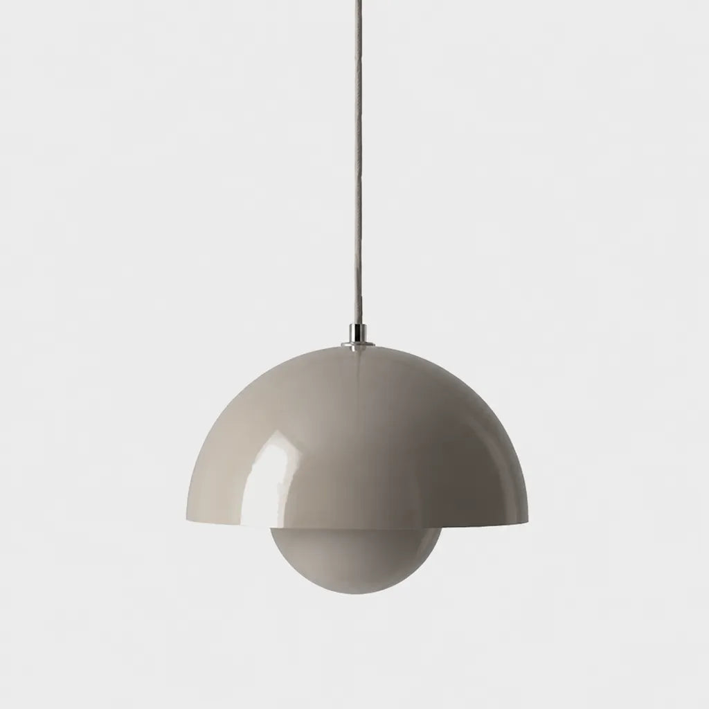 Domvara - Retro Dome Pendant Ceiling Light Fixture - Cream
