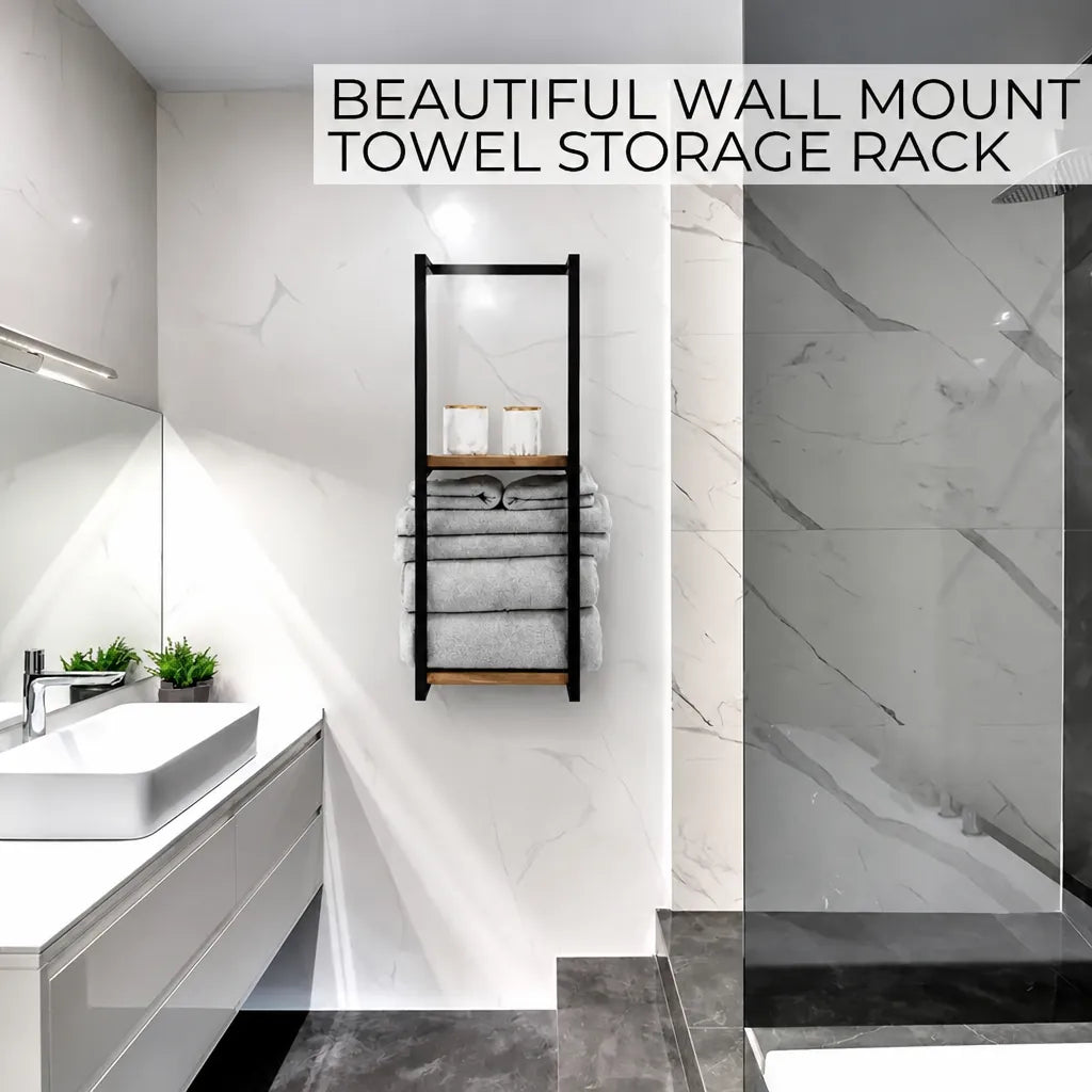 Rackova - Wall-Mounted Bathroom Towel Storage Rack - Multicoloured