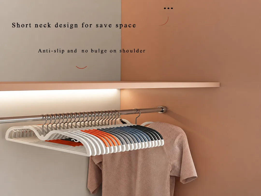 Slimvora - Space-Saving Anti-Slip Coat Hangers Set - Grey