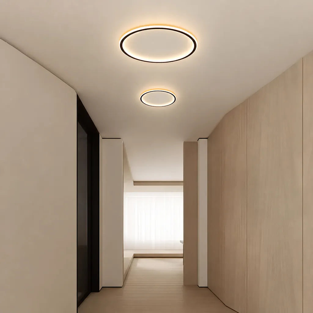 Rinova - Round Halo Flush LED Ceiling Light - White