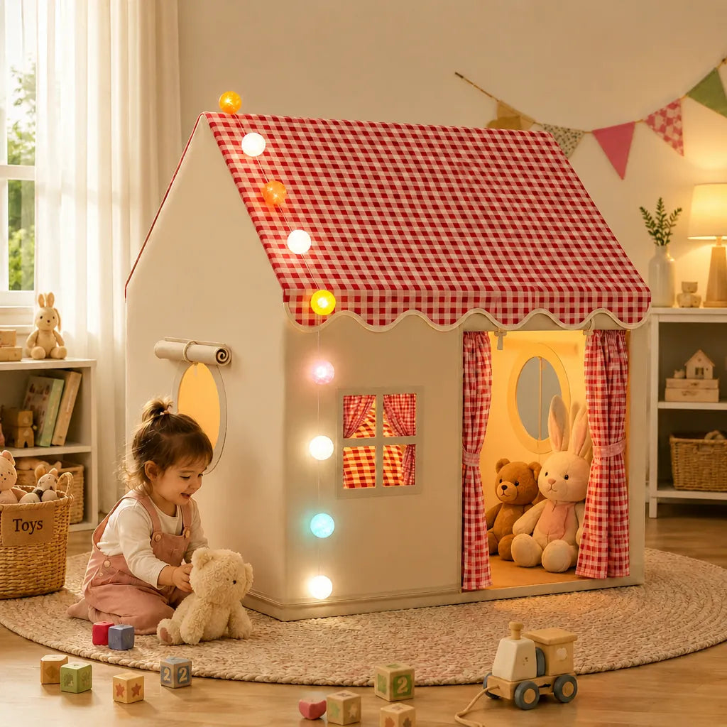 Lumico - Kids Indoor Playhouse Tent with Lights - Pink