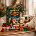 24-day Christmas advent calendar with colourful mini brick ornaments