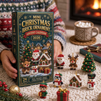 24-day Christmas advent calendar with colourful mini brick ornaments