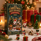 24-day Christmas advent calendar with colourful mini brick ornaments