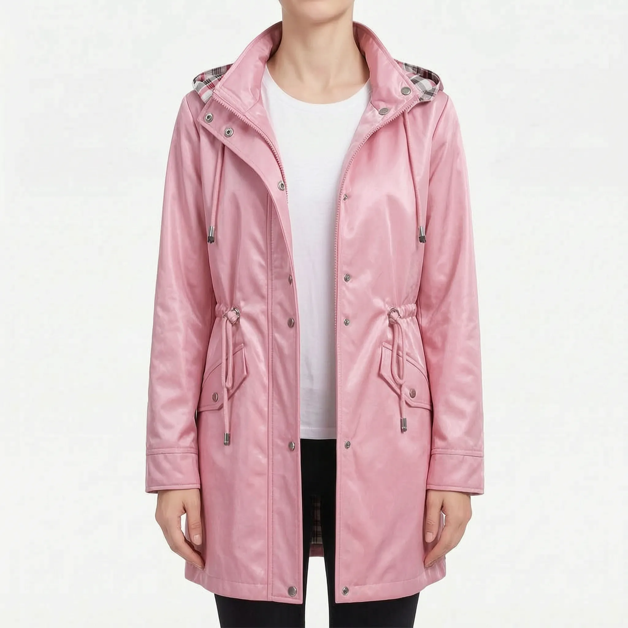 Auroven  - Longline Hooded Transitional Jacket Rainy Day Commutes