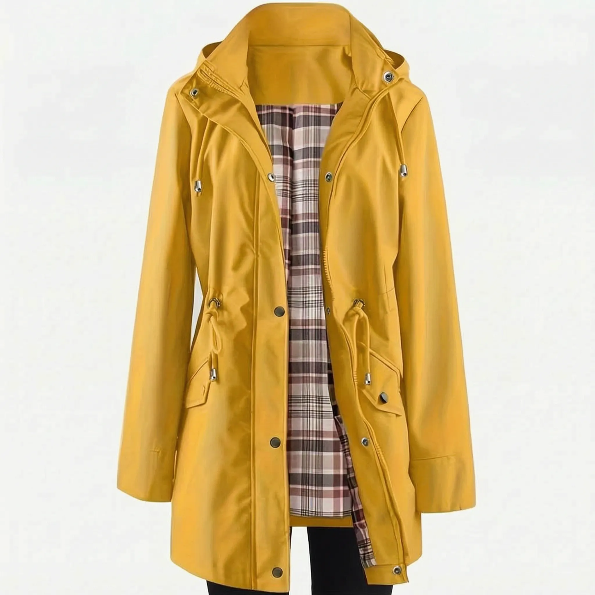 Auroven  - Longline Hooded Transitional Jacket Rainy Day Commutes
