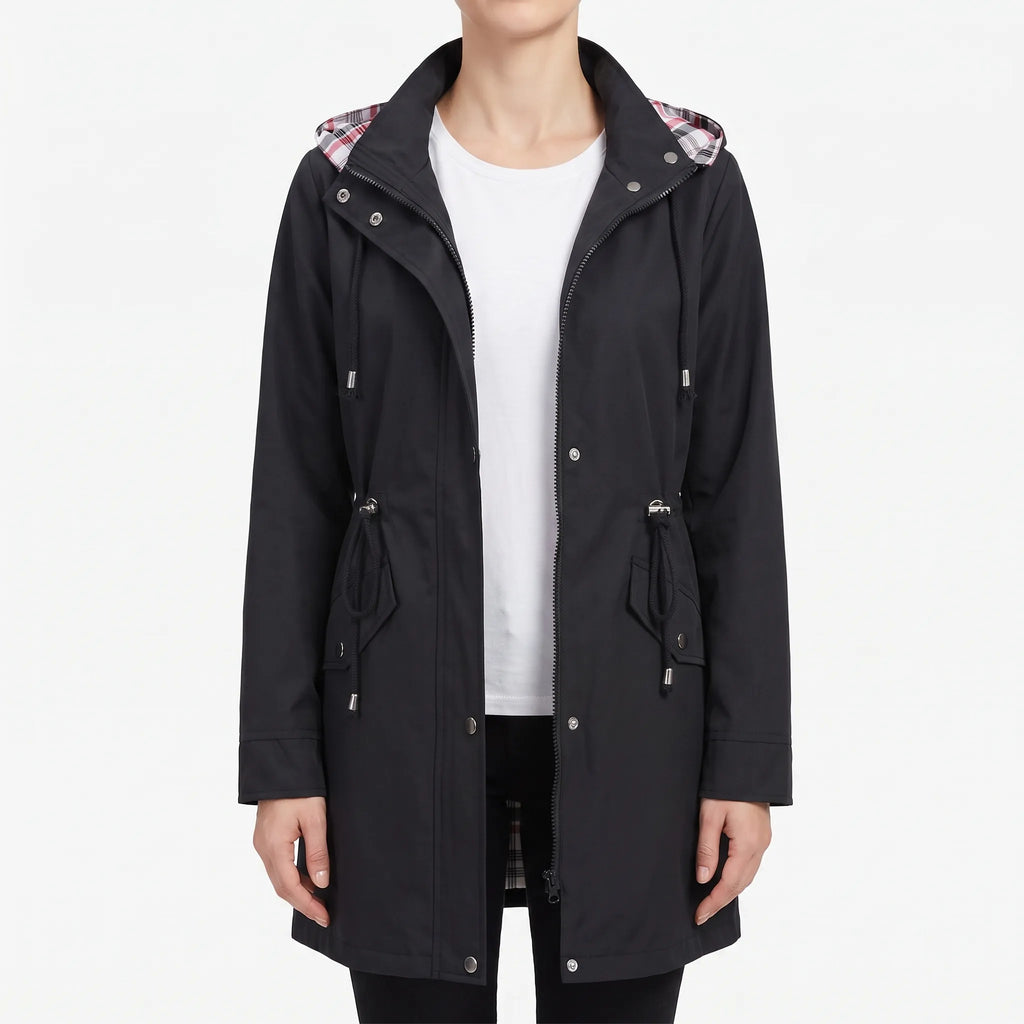 Auroven  - Longline Hooded Transitional Jacket Rainy Day Commutes
