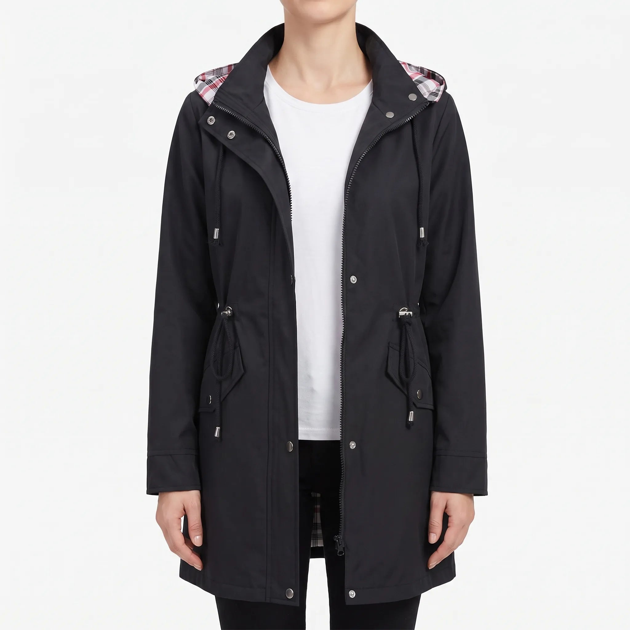 Auroven  - Longline Hooded Transitional Jacket Rainy Day Commutes