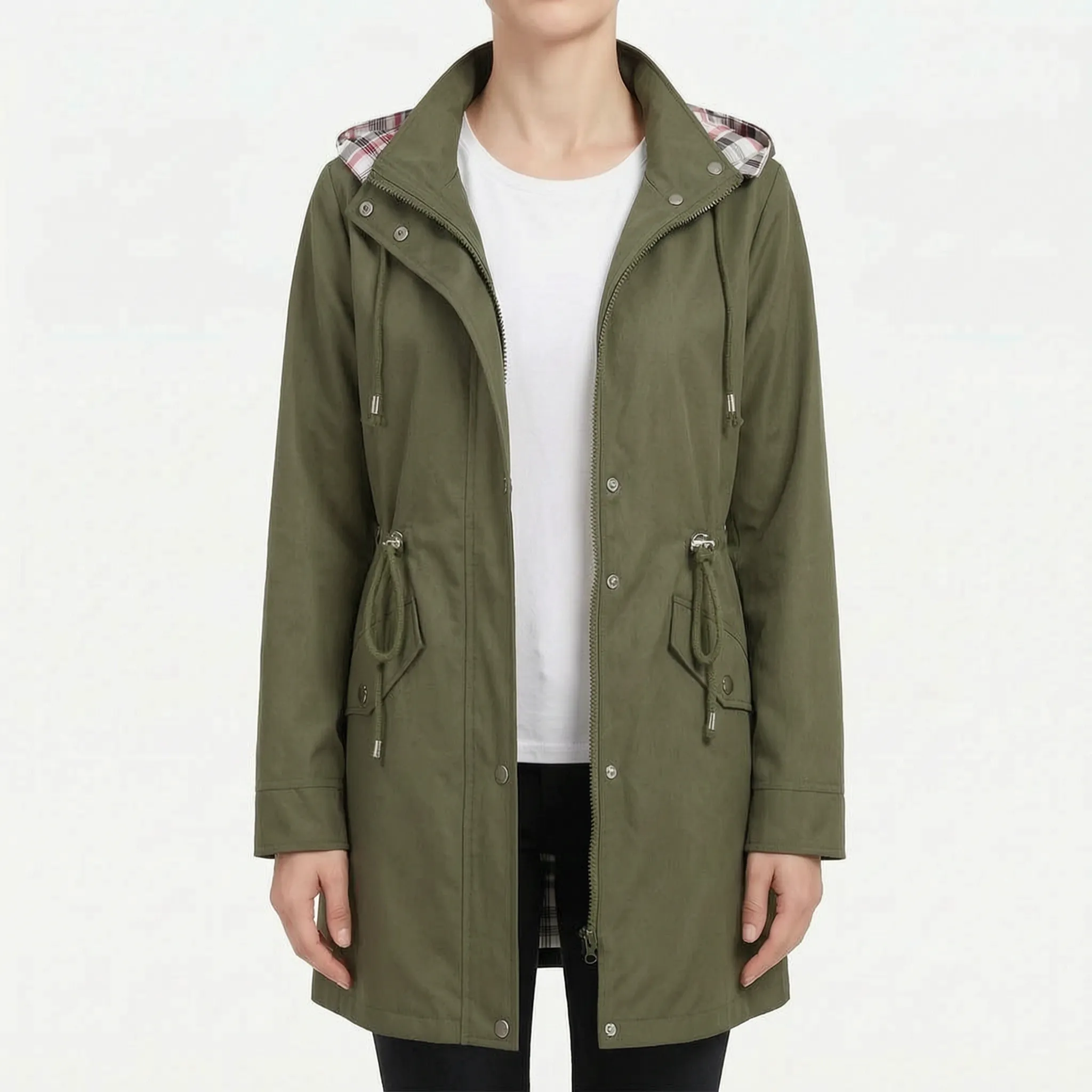 Auroven  - Longline Hooded Transitional Jacket Rainy Day Commutes