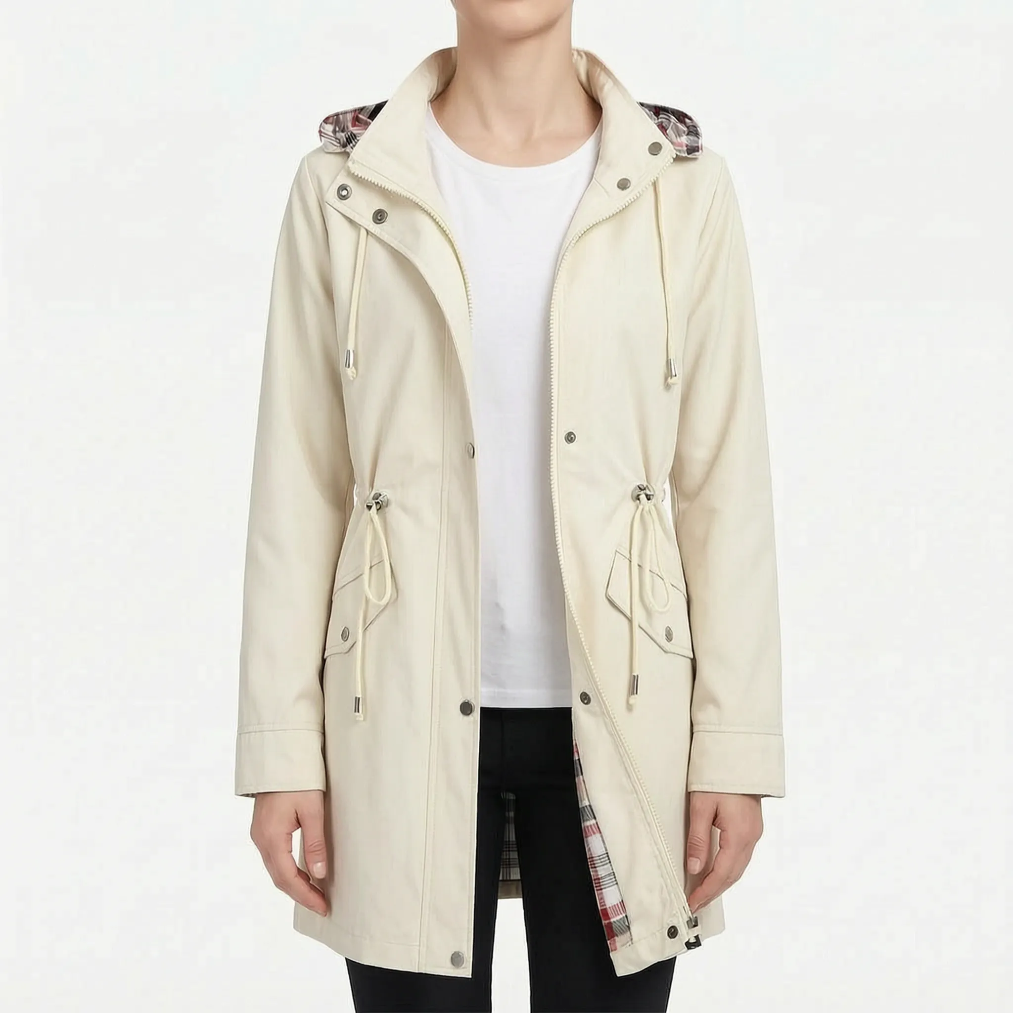 Auroven  - Longline Hooded Transitional Jacket Rainy Day Commutes