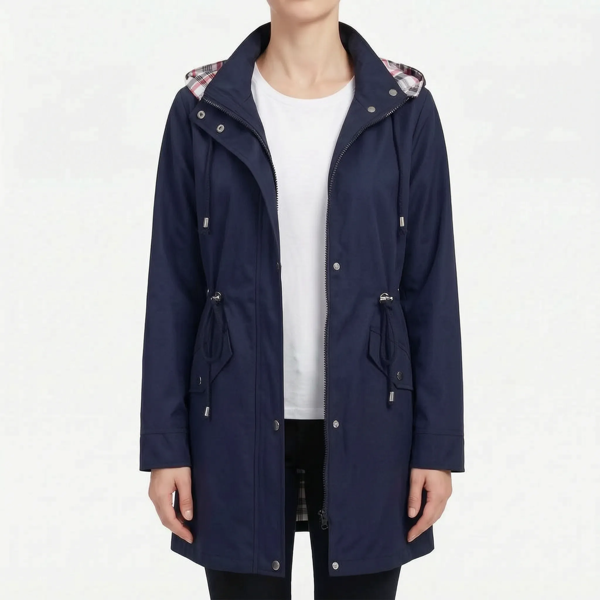 Auroven  - Longline Hooded Transitional Jacket Rainy Day Commutes