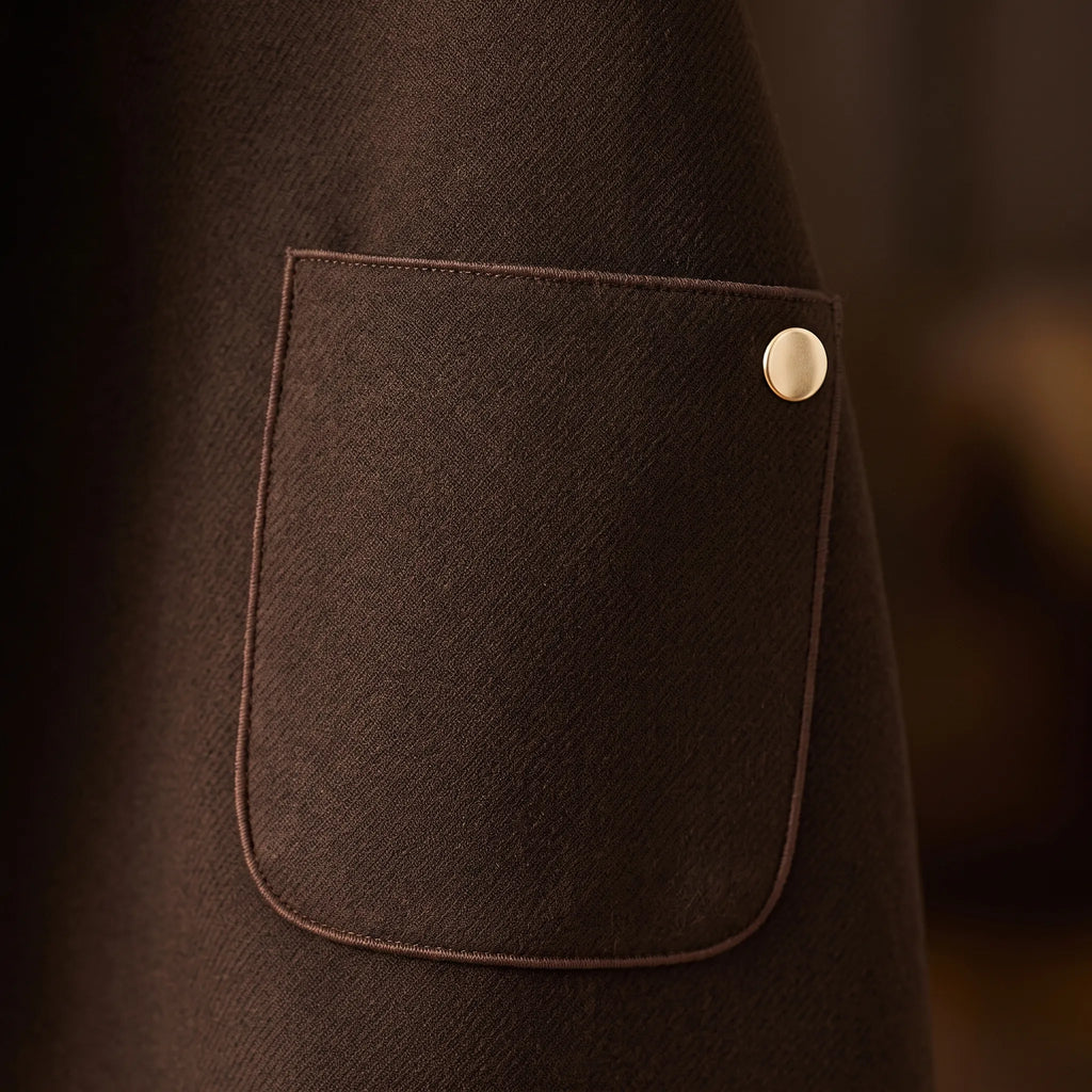 Avelis  - Short Button-Front Coat Daily Commuting