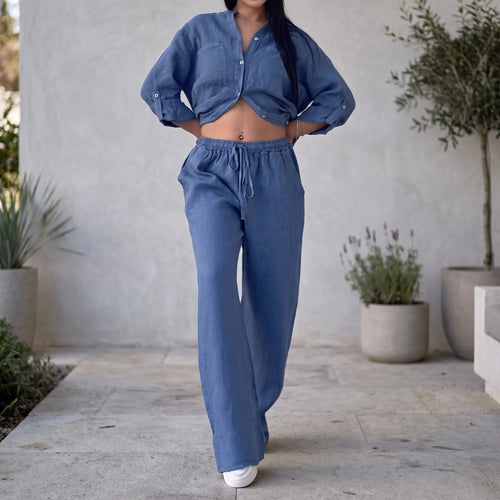 Breezet  - Casual Relaxed Two-Piece Lounge Set Casual Weekend Wear