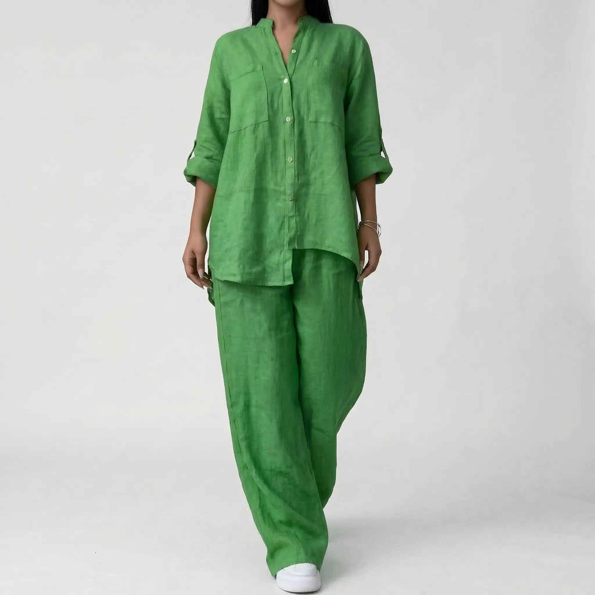 Breezet  - Casual Relaxed Two-Piece Lounge Set Casual Weekend Wear
