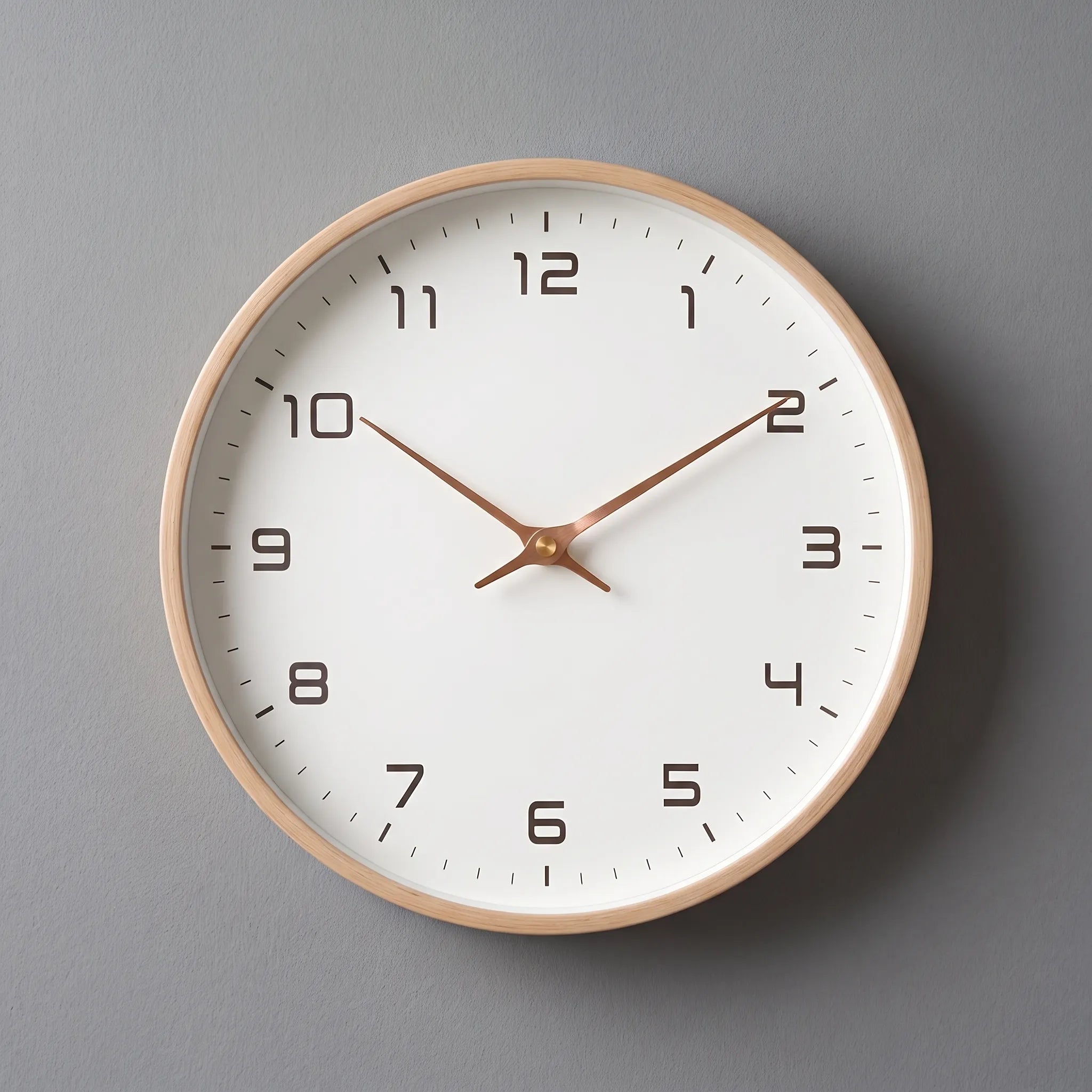 Clarix  - Modern Minimalist Round Wall Clock Checking The Time