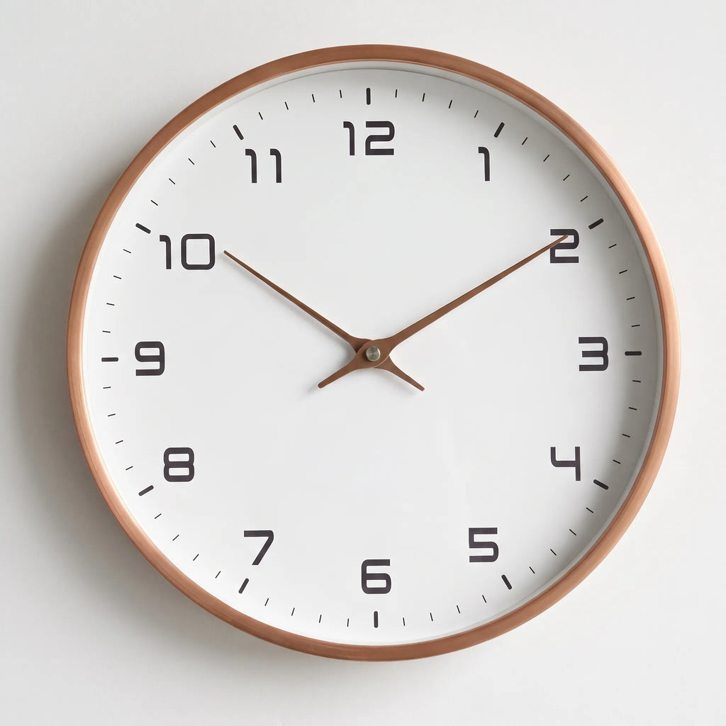 Clarix  - Modern Minimalist Round Wall Clock Checking The Time