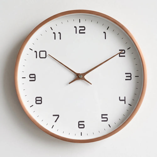 Clarix  - Modern Minimalist Round Wall Clock Checking The Time