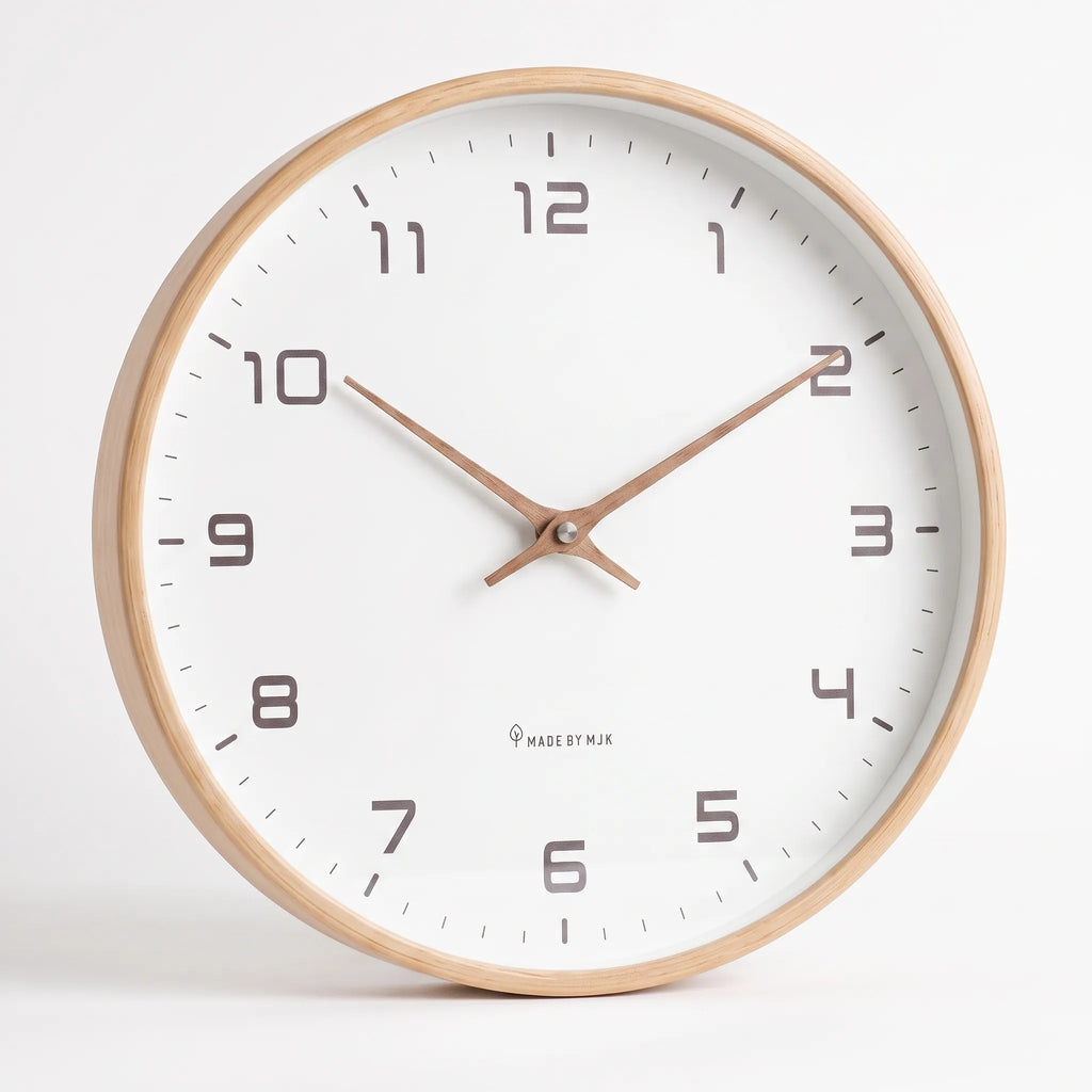 Clarix  - Modern Minimalist Round Wall Clock Checking The Time