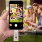 Compact 4-in-1 USB flash drive with sliding multi-connector design and black cover