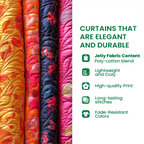 Quilted winter curtains with snowmen, festive greenery and grommet rings