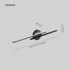 Linear metal wall sconce with round backplate