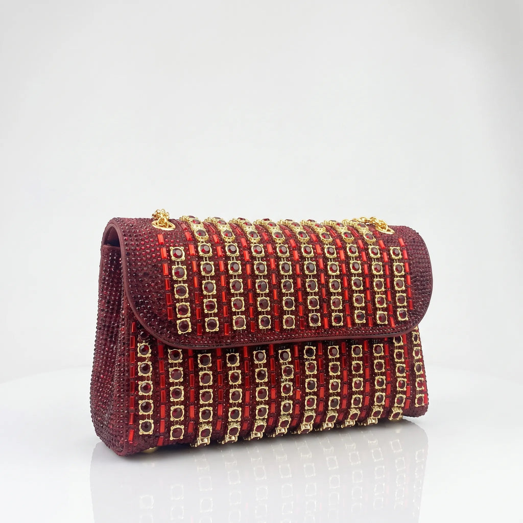Glimmera  - Embellished Flap Shoulder Bag Evening Events