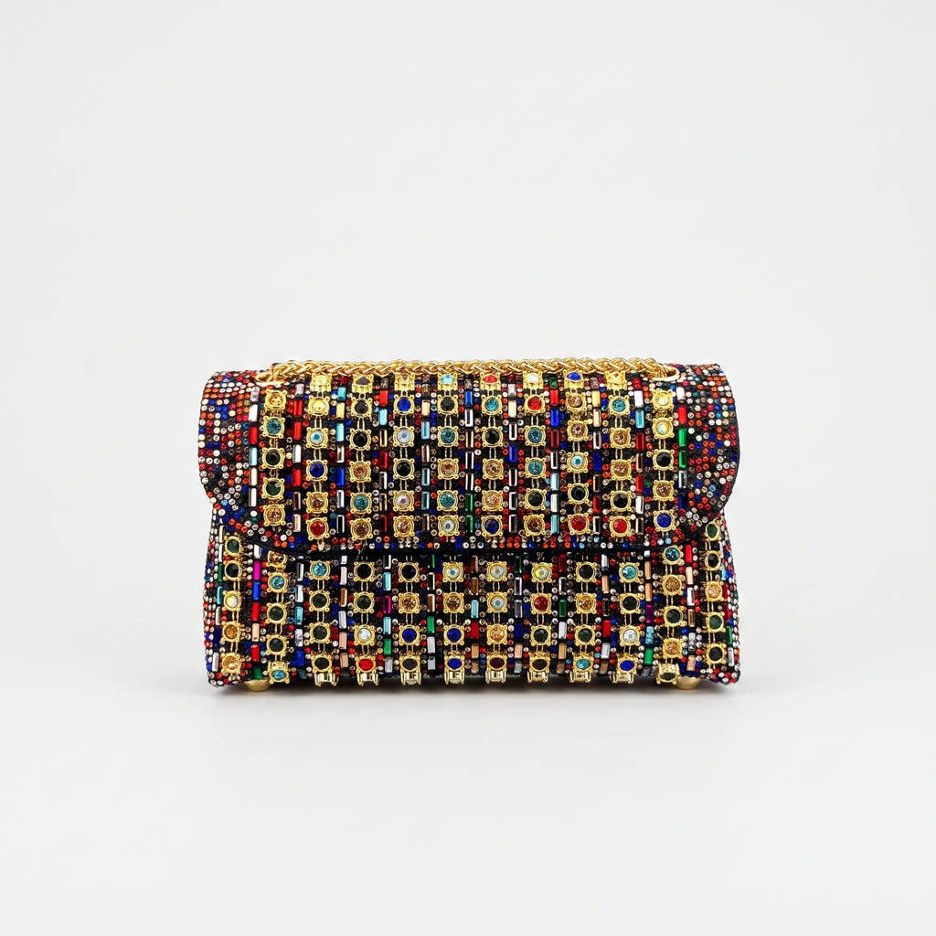 Glimmera  - Embellished Flap Shoulder Bag Evening Events