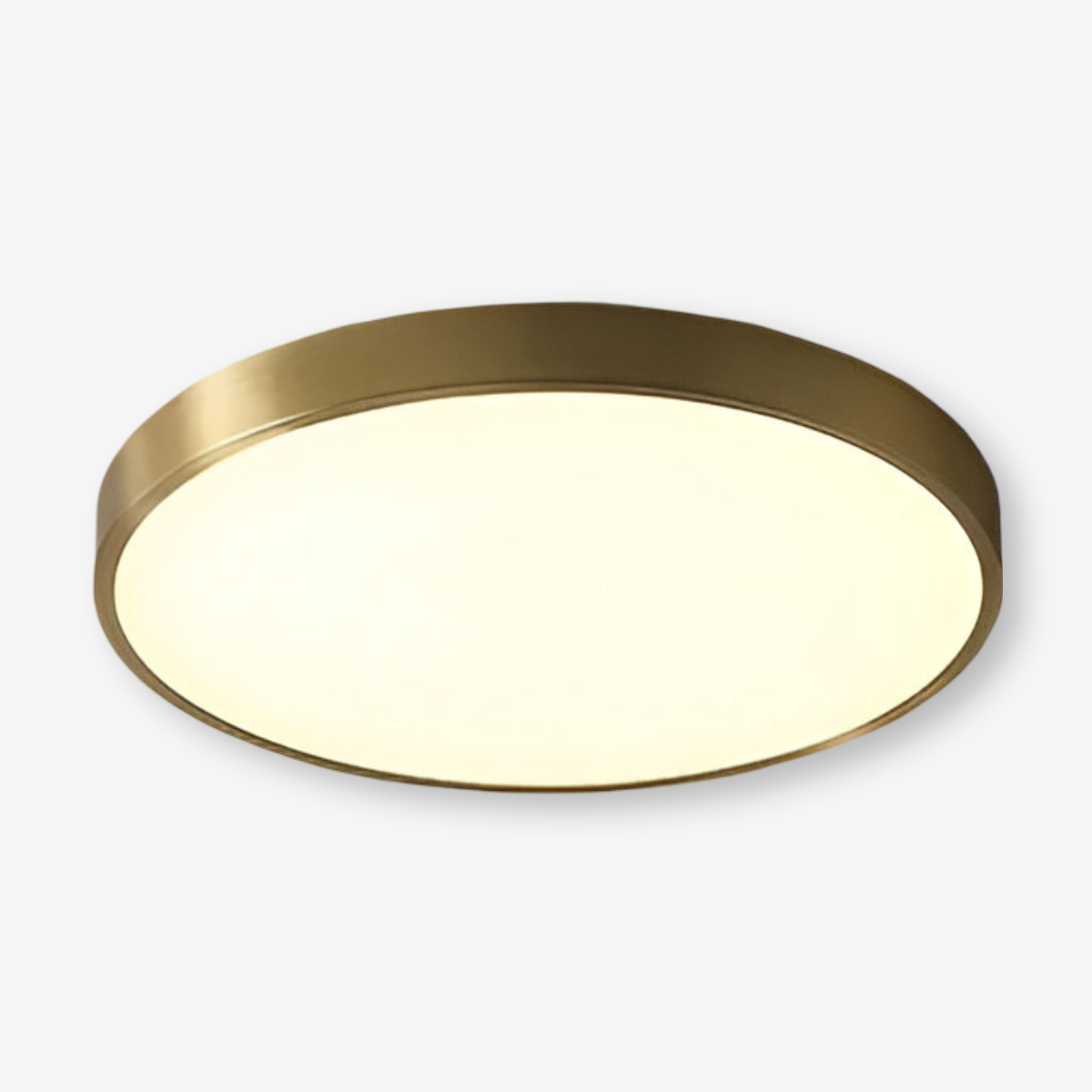 Round LED ceiling light with a broad circular diffuser