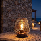 Nethalo  - Industrial Mesh Cordless Table Lamp Outdoor Patio Illumination