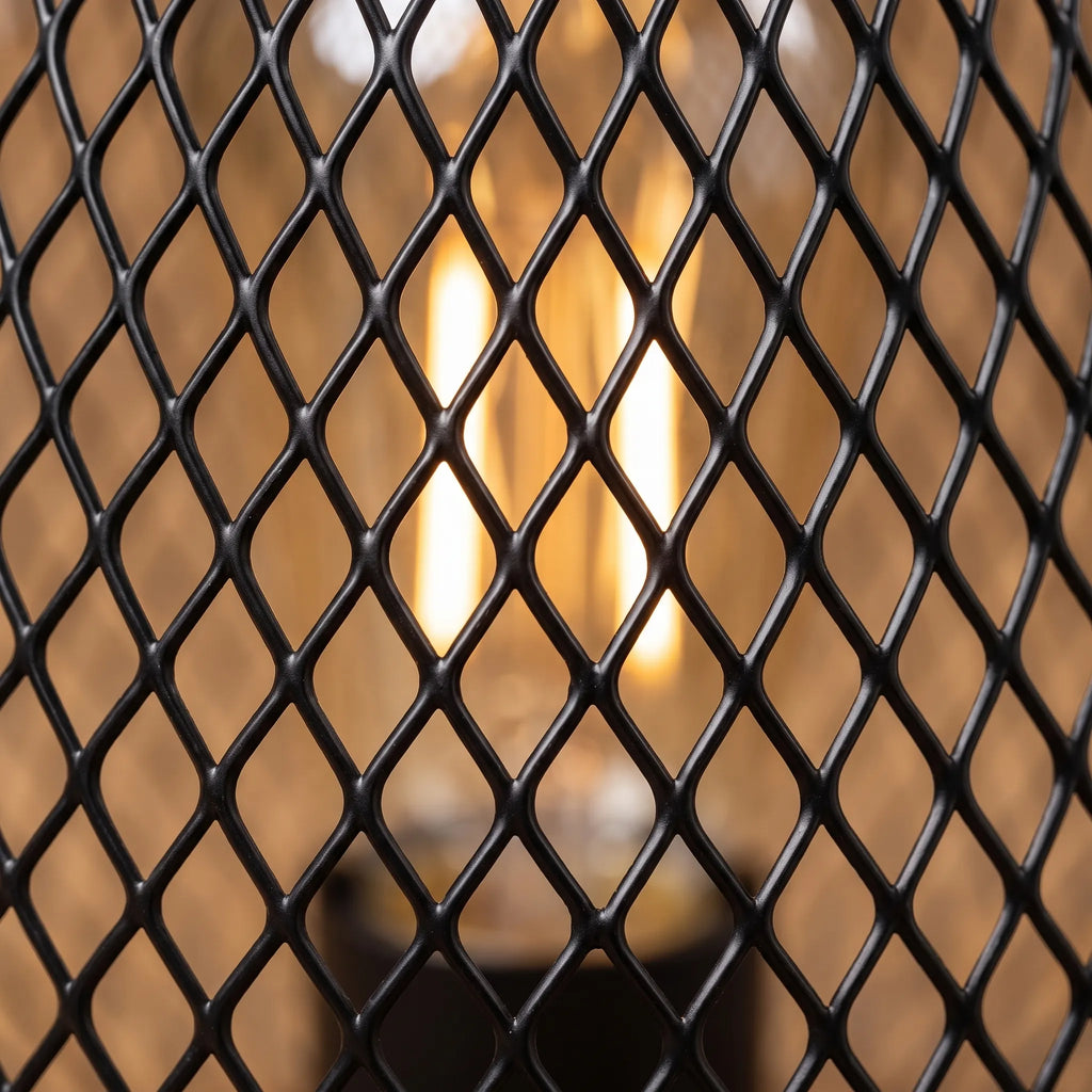 Nethalo  - Industrial Mesh Cordless Table Lamp Outdoor Patio Illumination