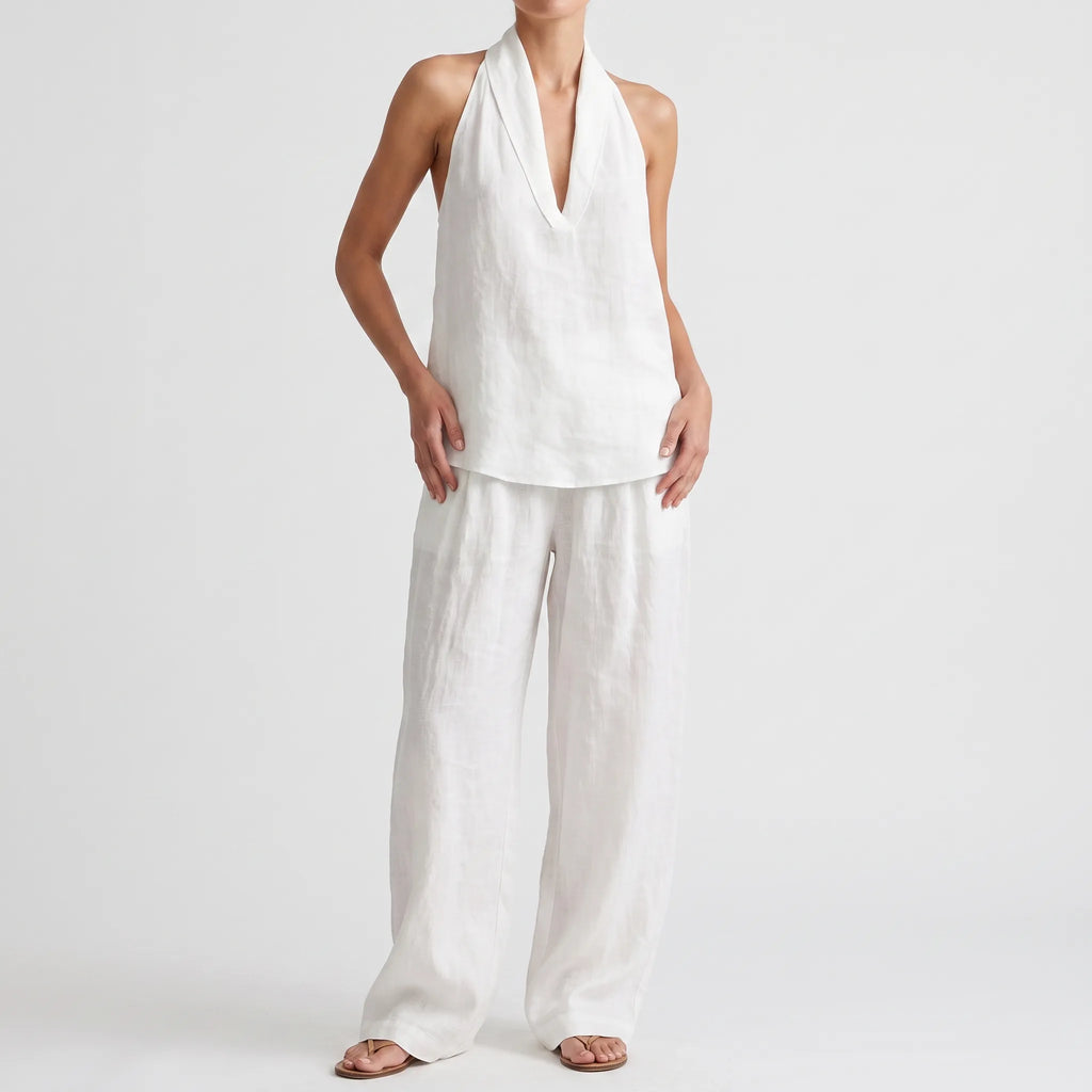 Novarix  - Sleeveless Halter 2-Piece Set Casual Holiday Wear