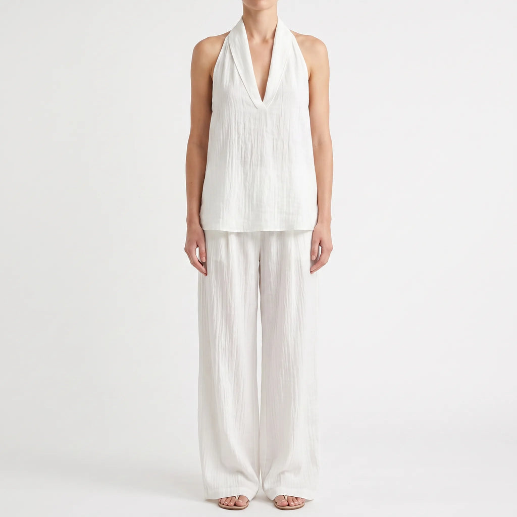 Novarix  - Sleeveless Halter 2-Piece Set Casual Holiday Wear
