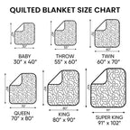 Red, blue and cream quilted patchwork blanket with floral and checked panels