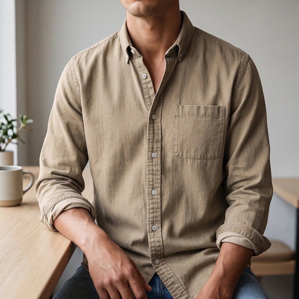 Rovent  - Casual Long-Sleeved Button-Up Shirt Everyday Casual Wear