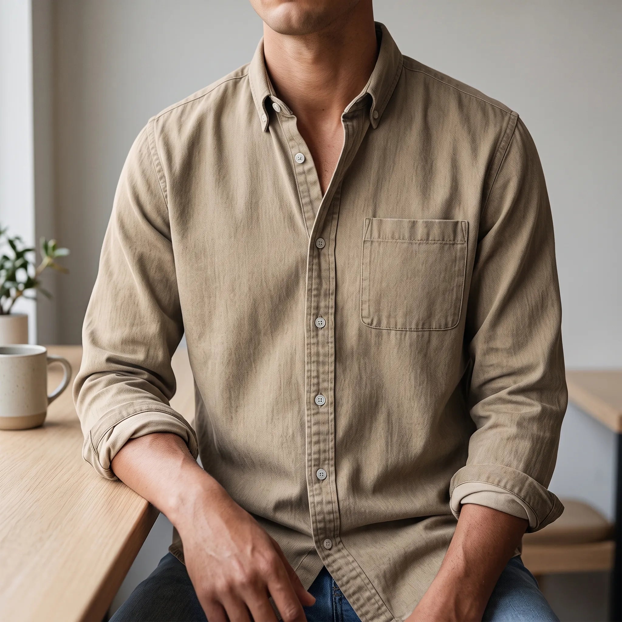 Rovent  - Casual Long-Sleeved Button-Up Shirt Everyday Casual Wear