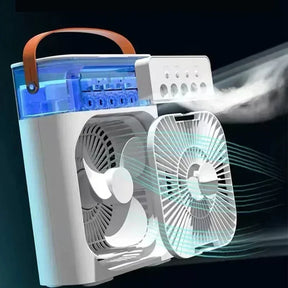 Ventilateur Humidificateur Portable 3-en-1 avec LED