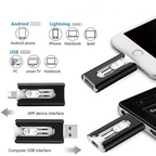 Compact 4-in-1 USB flash drive with sliding multi-connector design and black cover