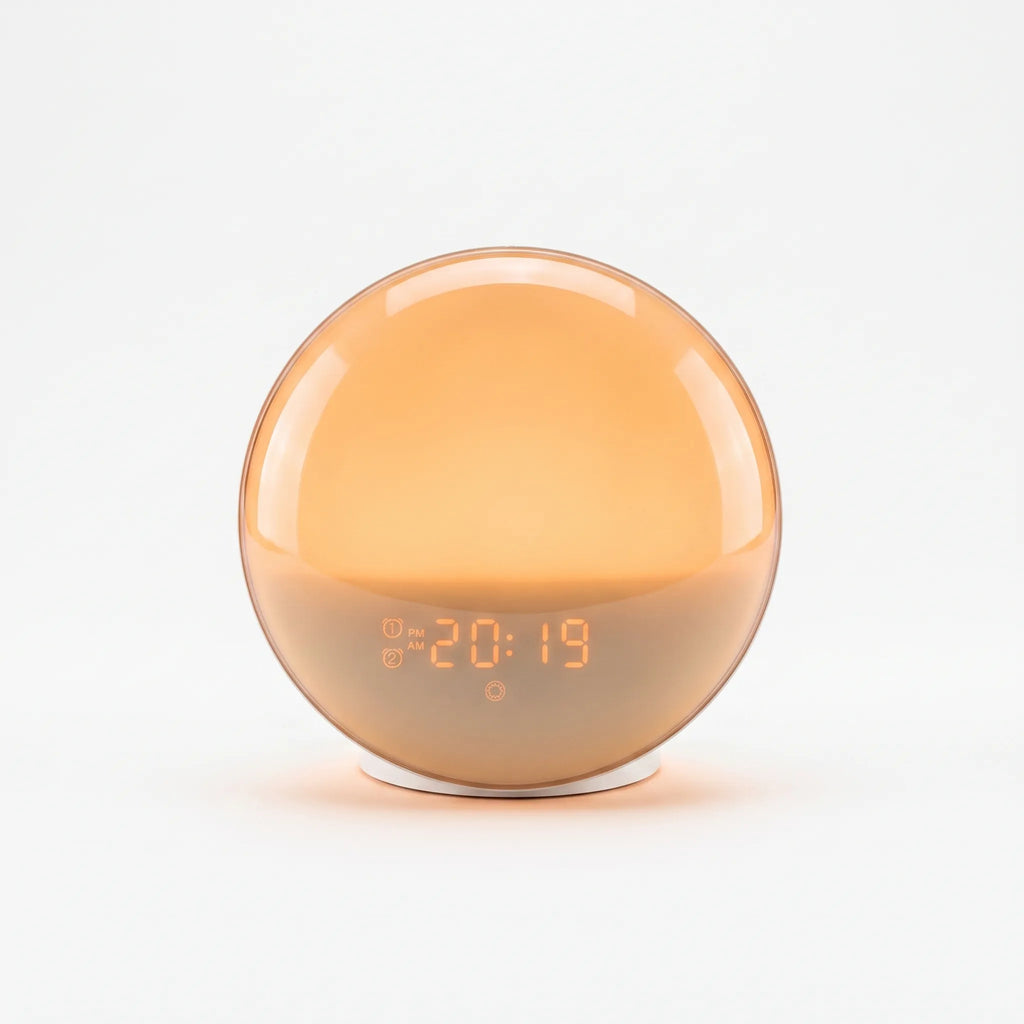 Solvio  - Minimalist Round Digital Sunrise Alarm Clock Gentle Morning Routines