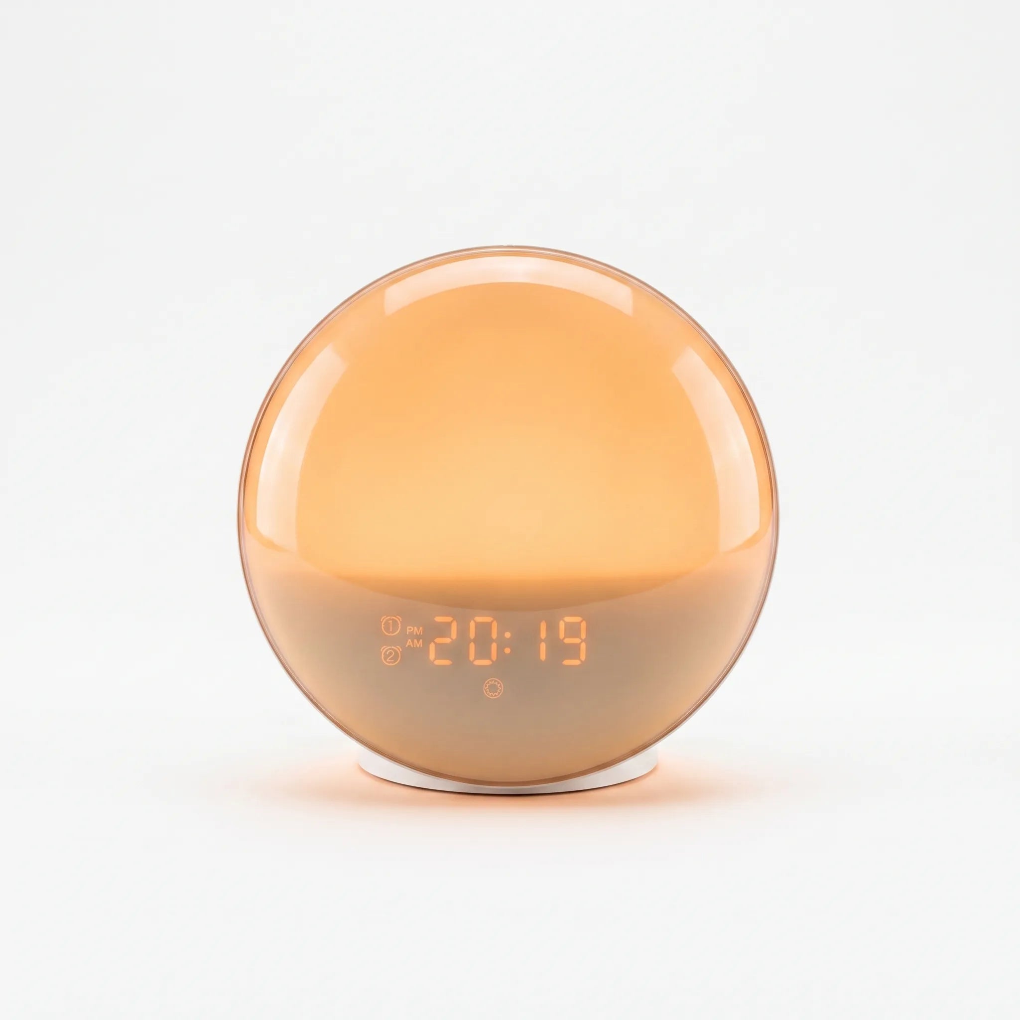 Solvio  - Minimalist Round Digital Sunrise Alarm Clock Gentle Morning Routines