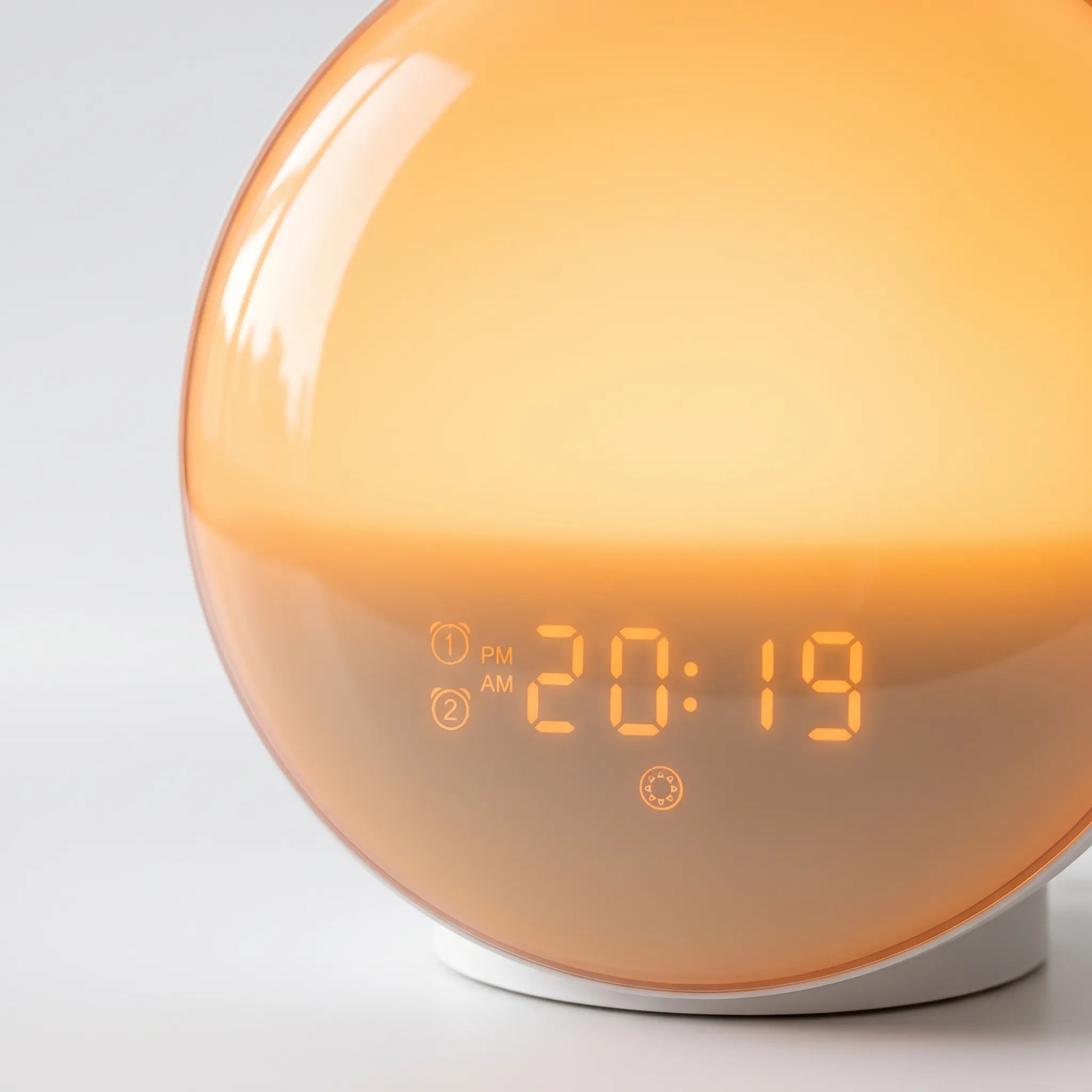 Solvio  - Minimalist Round Digital Sunrise Alarm Clock Gentle Morning Routines