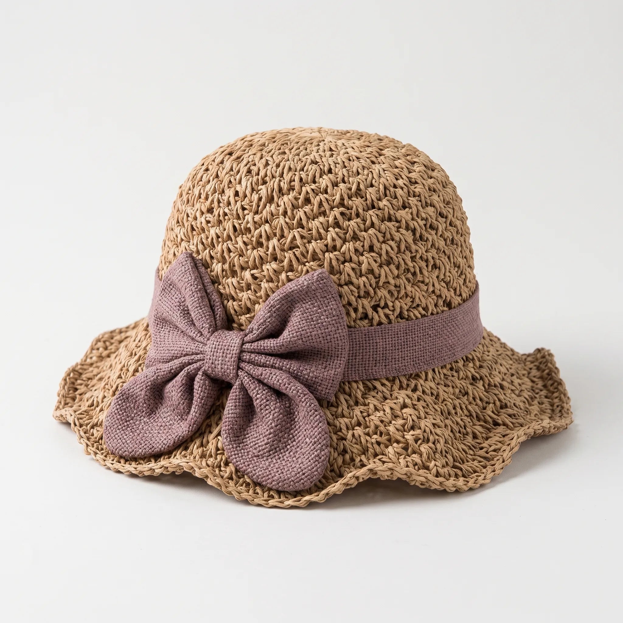 Sombrea  - Woven Texture Retro Sun Hat Sunny Day Outings