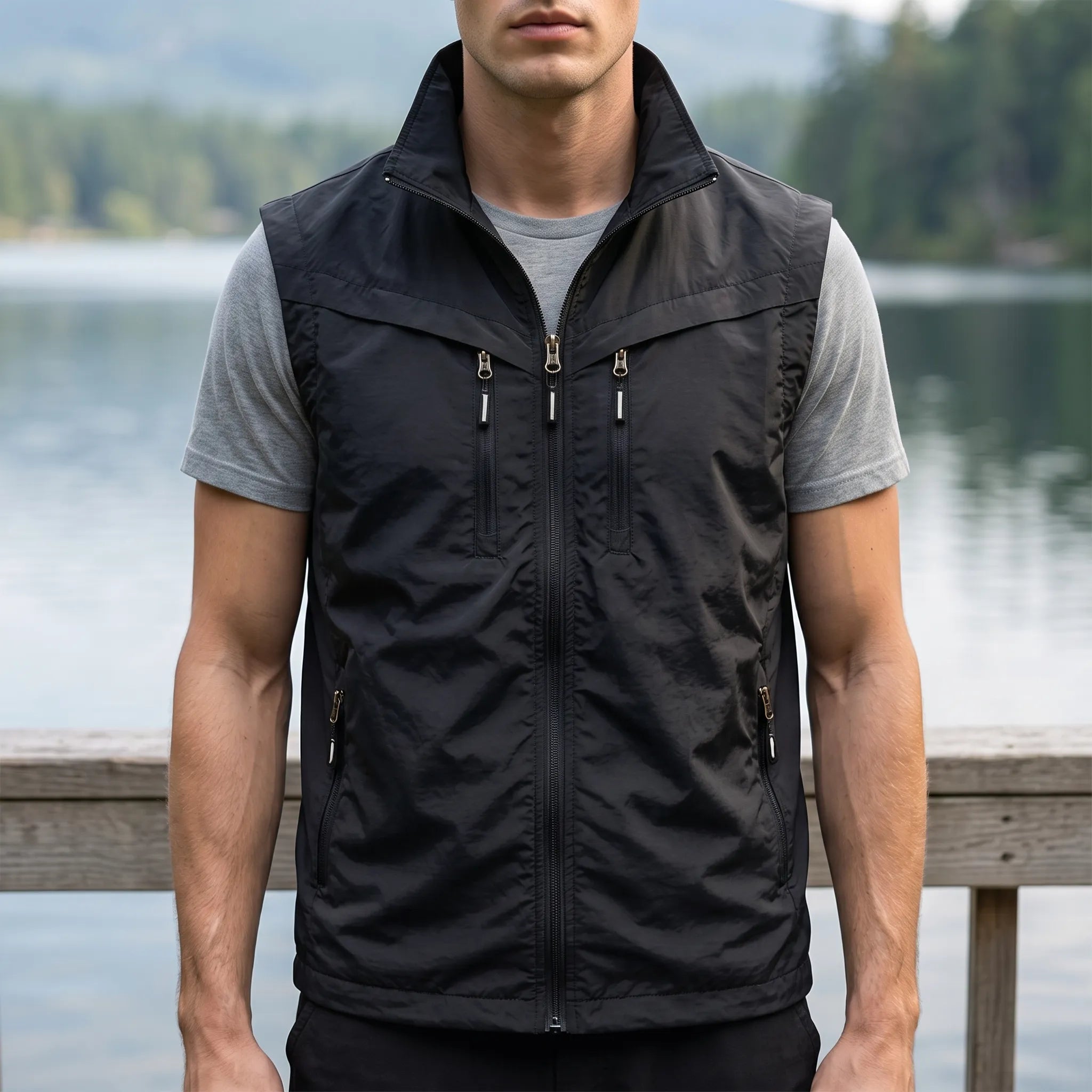 Trekvo  - Men's Sleeveless Multi-Pocket Utility Vest Outdoor Photography