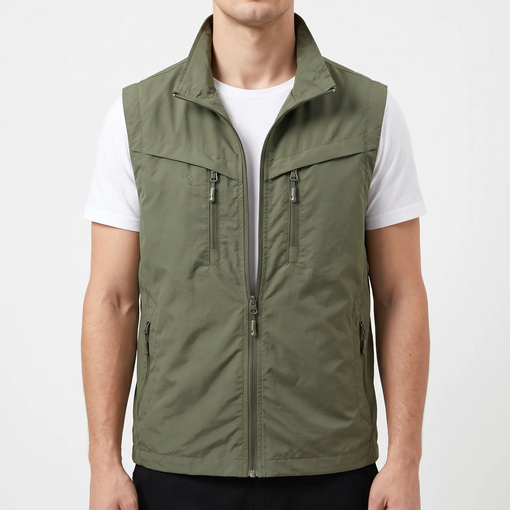 Trekvo  - Men's Sleeveless Multi-Pocket Utility Vest Outdoor Photography