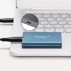 Portable external SSD with USB-C port and aluminium enclosure