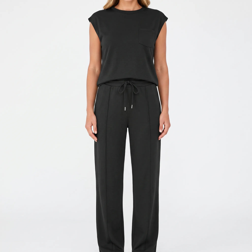 Vespera  - Sleeveless Lounge Co-Ord Set Relaxed Daily Wear