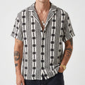 Zelato  - Short-Sleeved Geometric Pattern Shirt Summer Holidays