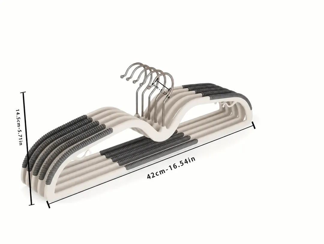 Slimvora - Space-Saving Anti-Slip Coat Hangers Set - Grey